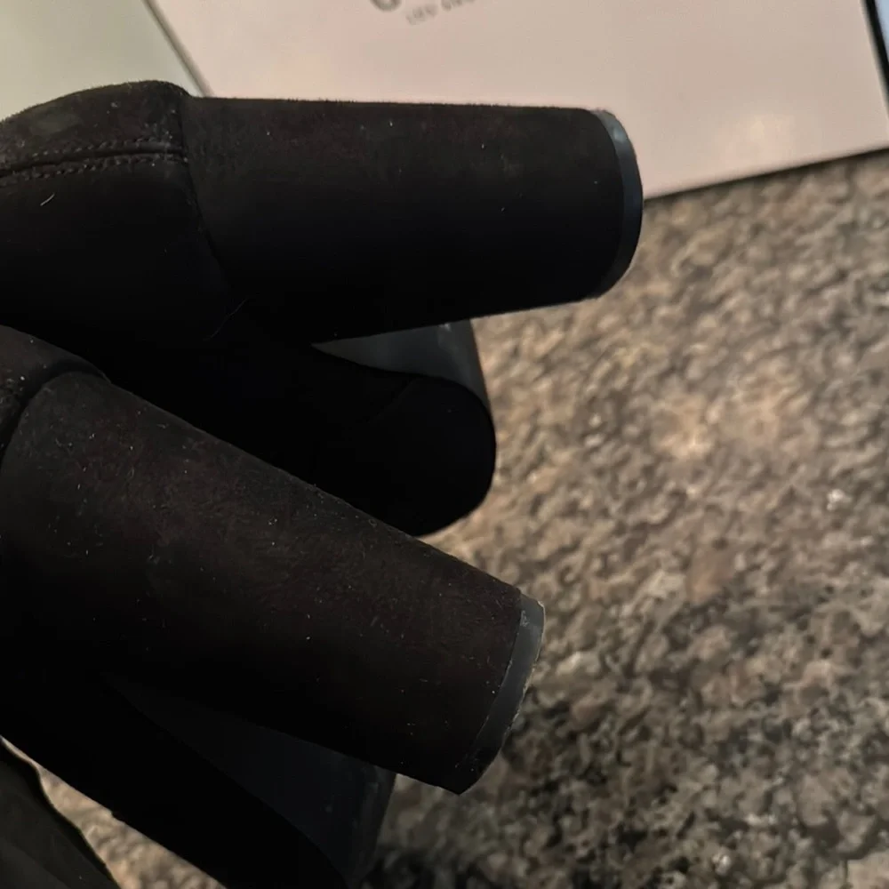 Guess Black Over the Knee Boots with Chunky Heel